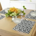 thumbnail image 4 of Ambesonne Cow Print Place Mats Set of 4, Black and White Dots, Standard Size, Black White, 4 of 6