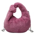 thumbnail image 1 of Hukapapa Bolsa de bola de masa de felpa de invierno Bolso de moda Bolsa de almacenamiento portátil, 1 of 5