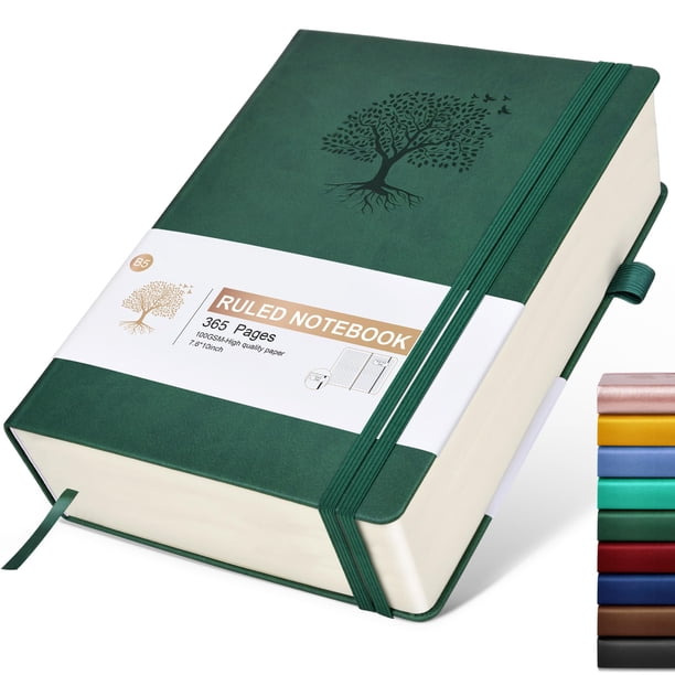 Cuaderno de Diario con Líneas Ansopu B5 Grande 365 Páginas Verde