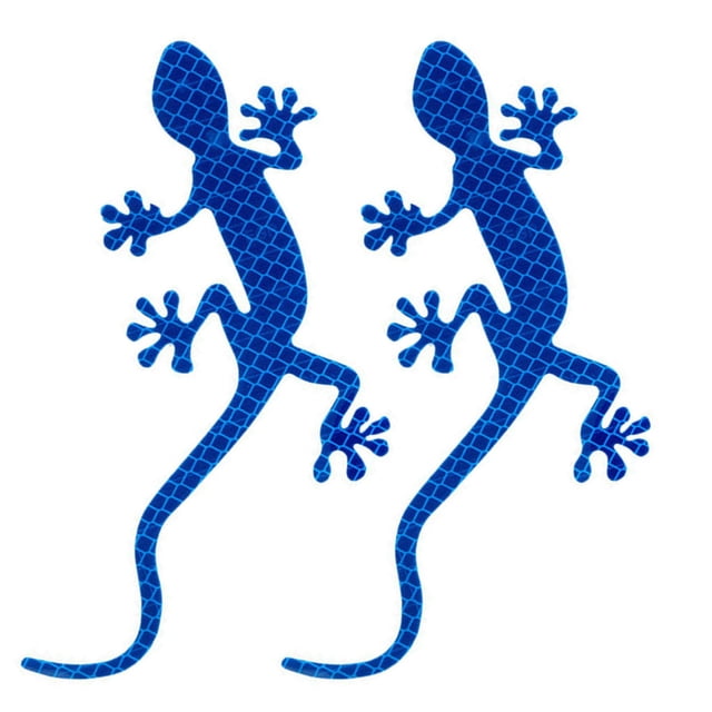 QualitChoice Pack of 2 Car Sticker Reflective Waterproof Animal Shaped Warning Mark Strip Decal Removable Driving Riding Bike Tape Blue 1Set