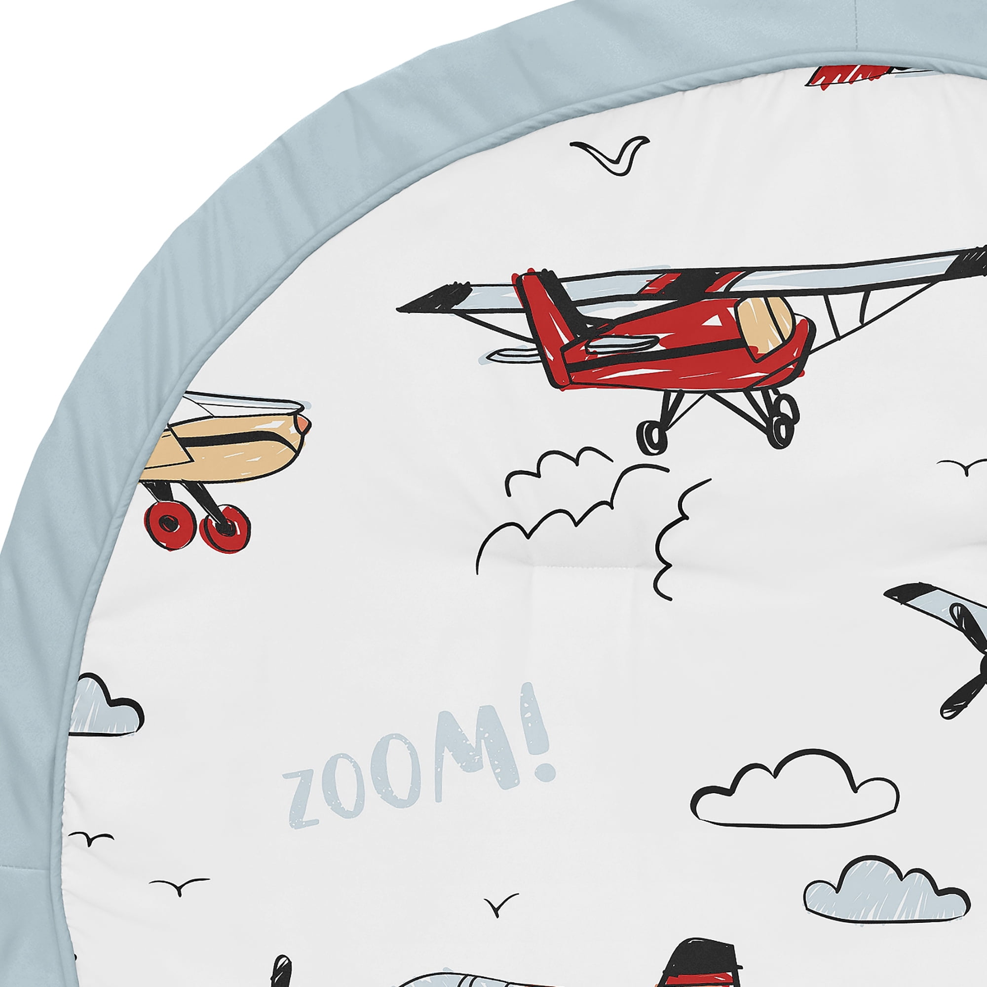 Sweet Jojo Designs Airplane Red Blue and White Baby Play Mat