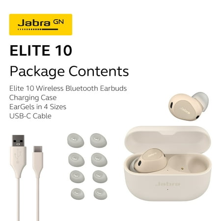 Jabra - Elite 10 Dolby Atmos True Wireless In-ear Heaphones - Cream