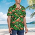 thumbnail image 5 of Haiem Flamingo Printed Hawaiian Shirt for Men - Men’s Casual Beach Summer Shirts - Stretch Fabric with Modern Fit-X-Large, 5 of 9