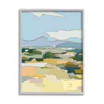 Stupell Industries Rural Pasture Abstract Field Graphic Art Gray Framed Art Print Wall Art, Design by Nikita Jariwala