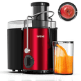 thumbnail image 1 of SiFENE 400W Centrifugal Juicer Machine, 3" Wide Chute, Adjustable Speeds, Easy Clean, Red, New, 1 of 8