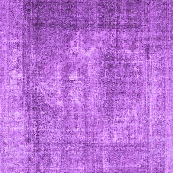 Ahgly Company Indoor Square Persian Purple Traditional Area Rugs, 3' Square