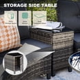thumbnail image 6 of MEISSALIVVE 8-Piece Half-Moon Curved Outdoor Patio Furniture Set, Sectional Conversation Sofa with 2 Half-Moon Ottomans, Coffee & Side Tables for Backyard Deck Garden, Gray, 6 of 9