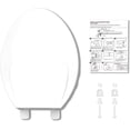 thumbnail image 3 of Qinaqin 19 inch Blanco Elongated Toilet Seat con Quiet Slow Close de Profundidadsign Bumpers that Never Loosen y are Easily Removed Simple Installation, 3 of 6