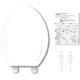 thumbnail image 2 of 19 - pulgada blanca elongated toilet seat con quiet slow - close design, bumpers that never loosen y are easily removed, simple installation, 2 of 6
