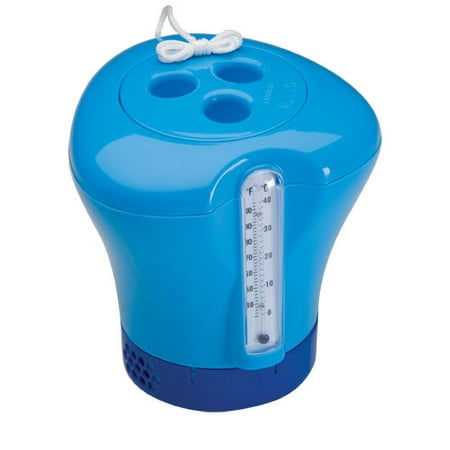 - Floating Pool and Spa Chlorinator and Thermometer Combo
