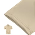 thumbnail image 5 of GrmtClth Men's Solid Color Stretch Polo Shirt Slim Fit Short Sleeve Breathable Golf Athletic Casual Business Tops 2026 Khaki 2XL, 5 of 9