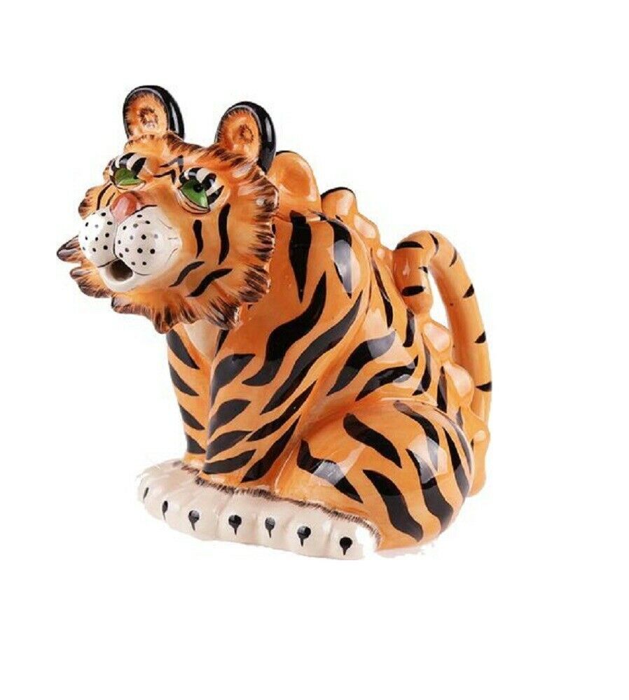 TIGER HandPainted Ceramic Teapot, by Blue Sky Ceramics