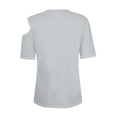 thumbnail image 3 of Womens Cold Shoulder Tops 2025 Summer Trendy Gradient/Solid Color Dressy Casual T-Shirts Crewneck Ladies Going Out Tunic Blouses, 3 of 6