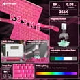 thumbnail image 2 of ATTACK SHARK R82HE Rapid Trigger Wired Mechanical Gaming Keyboard TKL NKRO RGB with 8K Polling,0.005mm Accuracy,256K Scan Rate,5 Layer Sound Damped,Hall Effect Magnetic Switch for PC Mac(Rose), 2 of 9