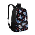 thumbnail image 2 of HUIACONG Cute Shark Strawberry Print School Backpack for Boys Girls Students Ages 6-18 Breathable Padded Straps Large Capacity Bookbag for Elementary Middle High School Back to School Daily Use, 2 of 6