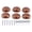 Coffee, variant on NFTIGB 6Pcs Electric Guitar Tuning Peg Key Button Semicircle Shape Folk Classical Guitar Tuning Peg Handle Red Color (3.15 inches / 8 cm)