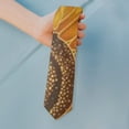 thumbnail image 2 of Autumn Sunflower Floral Necktie - Retro Vintage Formal Satin Tie for Groomsmen, 2 of 3