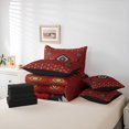 thumbnail image 6 of jejeloiu Bold Tribal 7 Pieces Full Size Bedding Sets For Girls,Rustic Print Full Size Bed in a Bag,Red Black,Black Reversible, 6 of 7