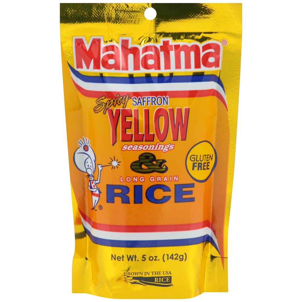 Mahatma Spicy Safron Yellow Seasoned Rice Mix 5 oz Bag