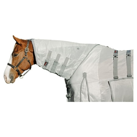 Schneiders Soft Interlock Mesh II Fly Neck Cover for Horses | Silver | Large
