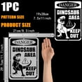 thumbnail image 2 of Danger Dinosaur Area Keep Out Signs Stencil 8.3x11.7" Dinosaur Warning Signs Large Stencil Dinosaur Alert Signs Templates Reusable Wall Decoration Templates for Wood Floor Wall Tile, 2 of 9