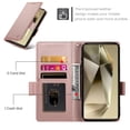 thumbnail image 3 of Designed for Samsung Galaxy S24 Ultra Wallet Case, with Card Slots Strong Magnetic Closure PU Leather Flip Fold Shockproof Kickstand Durable Purse Flip Case for Samsung Galaxy S24 Ultra - Rosegold, 3 of 7