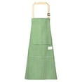 thumbnail image 1 of 1Pc Adjustable Waterdrop Resistant Bib Apron with 2 Pockets,Strip Kitchen Protective Apron with Adjustable Neck & Long Tie For Cooking Baking Grilling Working,Soft Kitchen Cooking Apron for Women Men, 1 of 9