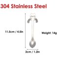 thumbnail image 3 of Mini Cat Coffee Spoon 4pcs For Cat Lover Dessert/drink/mixing/milkshake/tea Spoon Small Stainless Steel Tableware (silver), 3 of 4