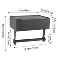 thumbnail image 5 of Muyoka MTFun Soporte de papel higiénico con estante Dispensador de toallitas para baño con estante de almacenamiento de toallitas Montado en la pared Soporte de papel de acero inoxidable Almacenamient Muyoka Hogar, 5 of 5