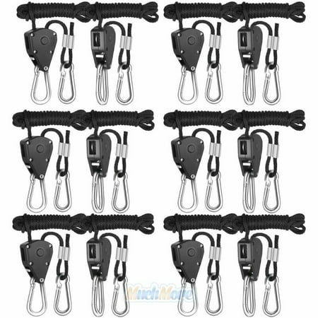 

2/4/6-Pair 1/8 Inch 8-Feet Adjustable Heavy Duty Rope Clip Hanger 300lbs