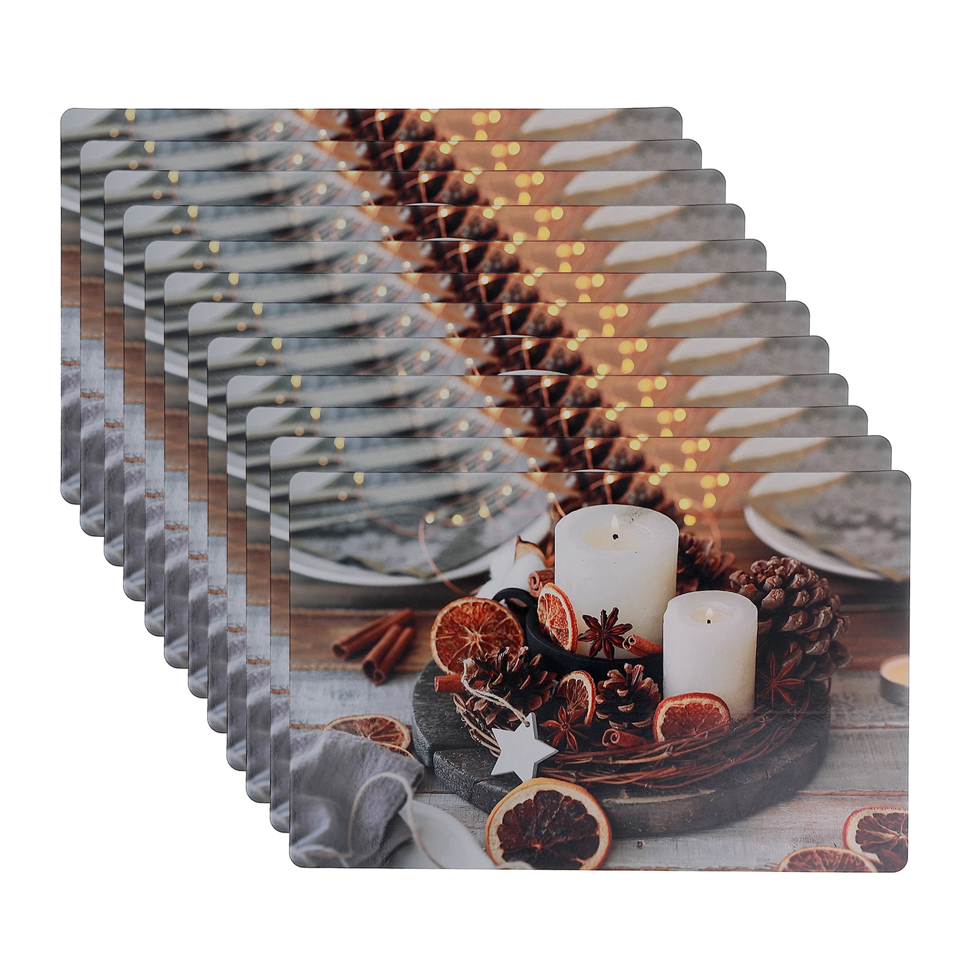 Plastic Placemat (Spiced Candles) - Set of 12