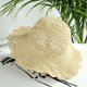 thumbnail image 5 of Sombrero de Paja para Mujer Sombrero de Sol de ala Ancha y Flexible Protección UV Gorra de Playa Plegable de Verano para Viajes de Ocio Beige, 5 of 5