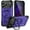 Purple, variant on REQO Phone Case for iPhone 17 Pro Compatible with MagSafe with Metal Camera Ring Stand, Heavy Duty Rugged Silicone&PC Military Grade Shockproof Protective Cover for Men Boys