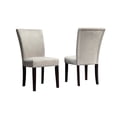 thumbnail image 2 of Weston Home Royal Silver Gray Chenille Parson Chairs - Espresso - Set of 2, 2 of 2
