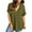 Army Green, variant on Womens Dressy Summer Tops V Neck Short Sleeve Cooling Lightweght Rayon Shirt Loose Solid Color Tunics Blouses (XL, Navy)