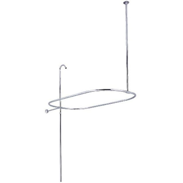 Kingston Brass CC10401 Oval-Shape Shower Riser With Enclosure - Polished Chrome