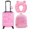 thumbnail image 1 of Set de equipaje Sanwuta Rainbow de 43 cm con almohada cervical tipo mochila, 1 of 6