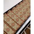 thumbnail image 3 of Western Rustic, Stair Treads for Wooden Steps Indoor Runner Rug Carpet, Vintage Shabby Chic Tribal Patterns Ethnic 10 Pieces Peel and Stick Staircase Step Treads Covers Washable Door Mats 30"x8", 3 of 5
