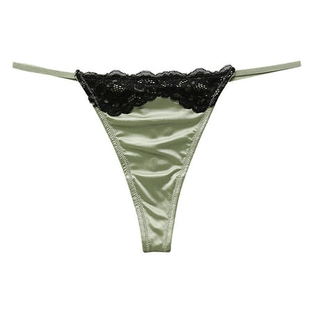 Alitao Thongs for Women Womens Underwear No Show Underwear Women s And Low Rise T Back Yoga And Sport Panties In Ice Silk Fabric Cheeky Underwear Panties for Women Mint Green L