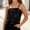 Black, variant on Girls Sparkly Sequin Cami Top, Sleeveless Spaghetti Strap Tank Top for Girls, Perfect for Parties, Birthdays & Special Occasions Silver 170(170)