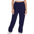thumbnail image 5 of Women's Fleece Baggy Sweatpants High Waist Wide Straight Leg with Pockets Winter, 5 of 8