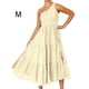 thumbnail image 5 of Minnieouse Vestido largo de mujer estético sin mangas plisado un hombro vestido de noche Club playa vacaciones mujer ropa de verano Vestidos Albaricoque M Minnieouse AP011089-18, 5 of 6