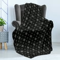 thumbnail image 4 of Black and White Soft Flannel Fleece Blanket, Small Diamond Shapes Forming Rhombus Pattern Minimalist Geometric Art, Cozy Plush for Indoor and Outdoor Use, 60" x 80", Black and White, by Ambesonne, 4 of 5