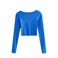 thumbnail image 5 of Ketyyh-chn99 T-Shirt pour Femmes Mode Tendance Ample Mignon à Manches Longues T-Shirt Col Rond pour Femmes Bleu,P, 5 of 5