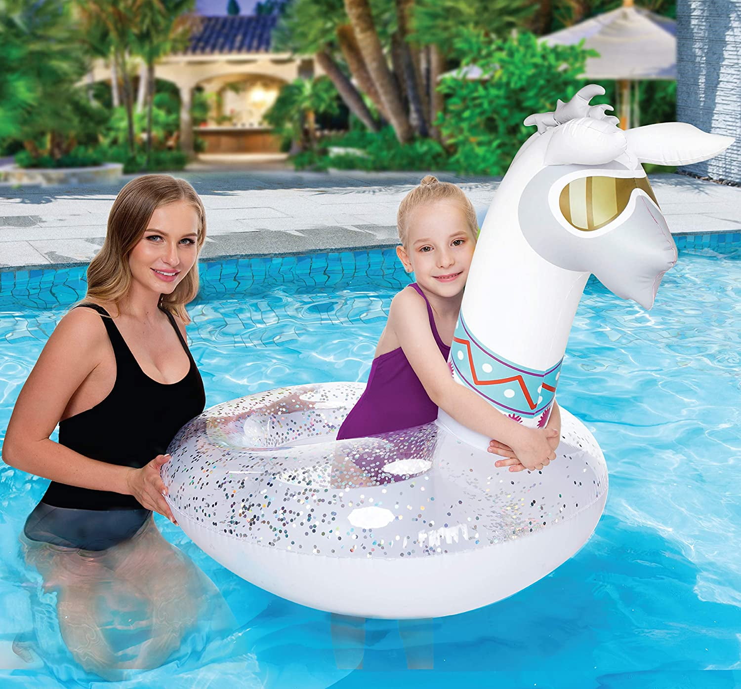 Kids Boys Girls Inflatable Llama Swim Ring Pool Float 