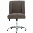 thumbnail image 4 of Linon Home Decor Violet Charcoal Office Swivel Chair, 4 of 5