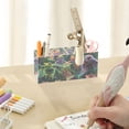 thumbnail image 7 of Colorful Frogs on Leaves Acrylic Pencil Pen Holder Cup 4 Compartments Desktop Organiser 7.87"x2.78"x3.54", 7 of 7
