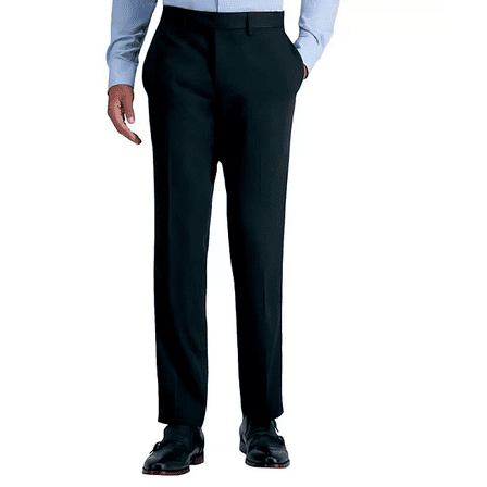 Kenneth Cole Reaction Men's Modern Premium Slim Fit Flat Front Dress Pant (Black, 32X32)