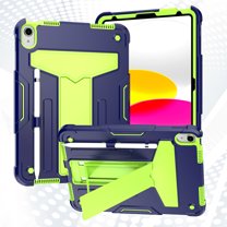 Feishell Case for ipad 10th Generation 10.9 inch 2022, iPad 10th Case with Kickstand & Pencil Holder, Heavy Duty Shockproof Rugged Protective Cover for 10.9" iPad 10th Gen, Navy Green