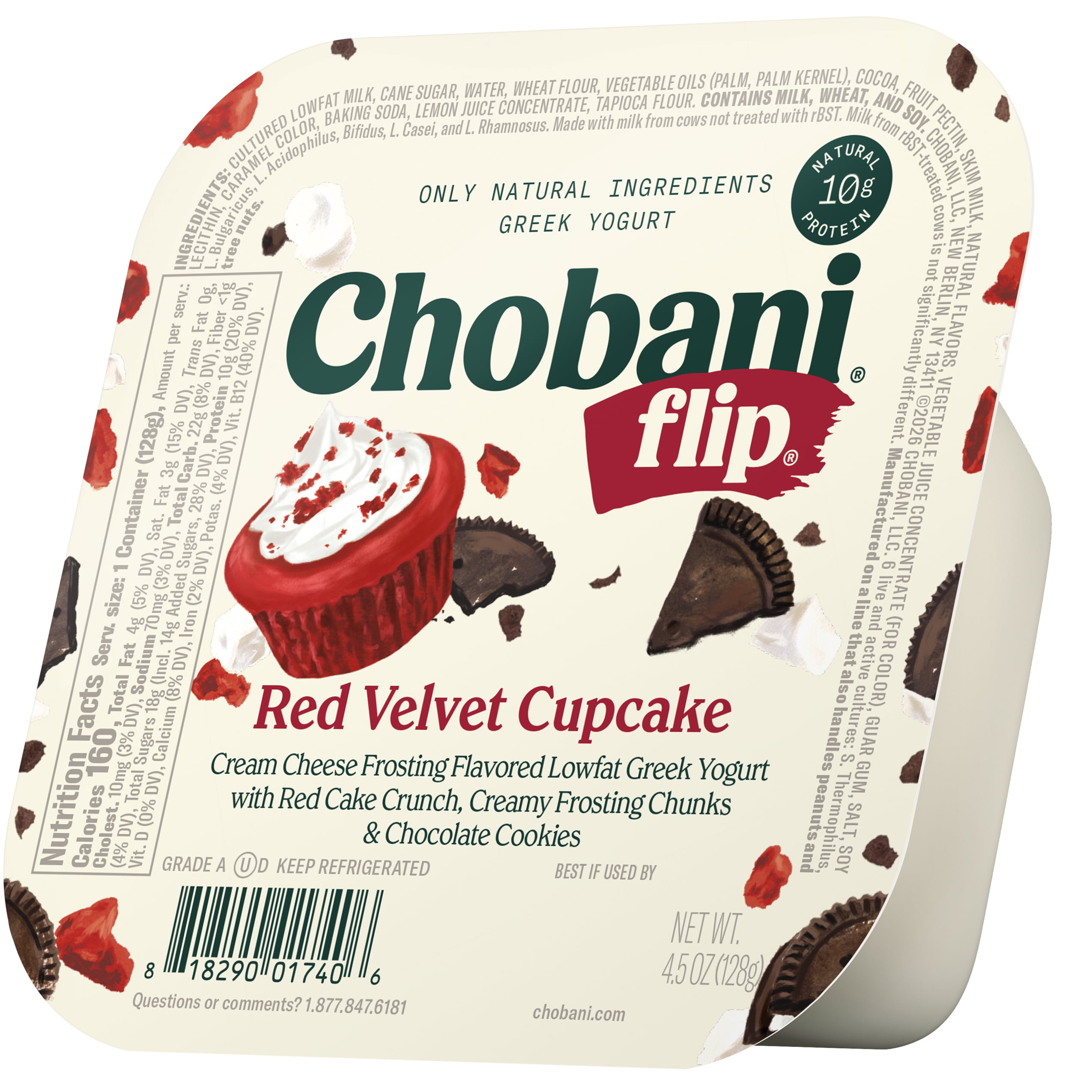 Chobani Flip Low-Fat Greek Yogurt Red Velvet Cupcake 4.5oz